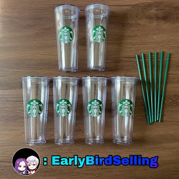 Starbucks: ( 6 cups ) 24 oz Venti Starbucks Double Wall Tumbler